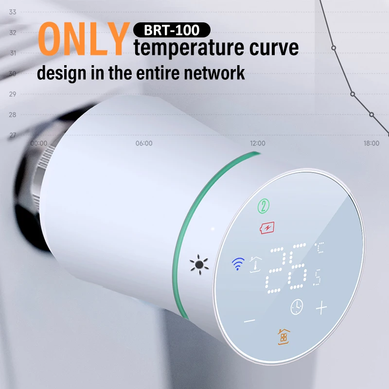 Becasmart Brt 100 Smart Zigbee Rtv Radiator Thermostatic Valve