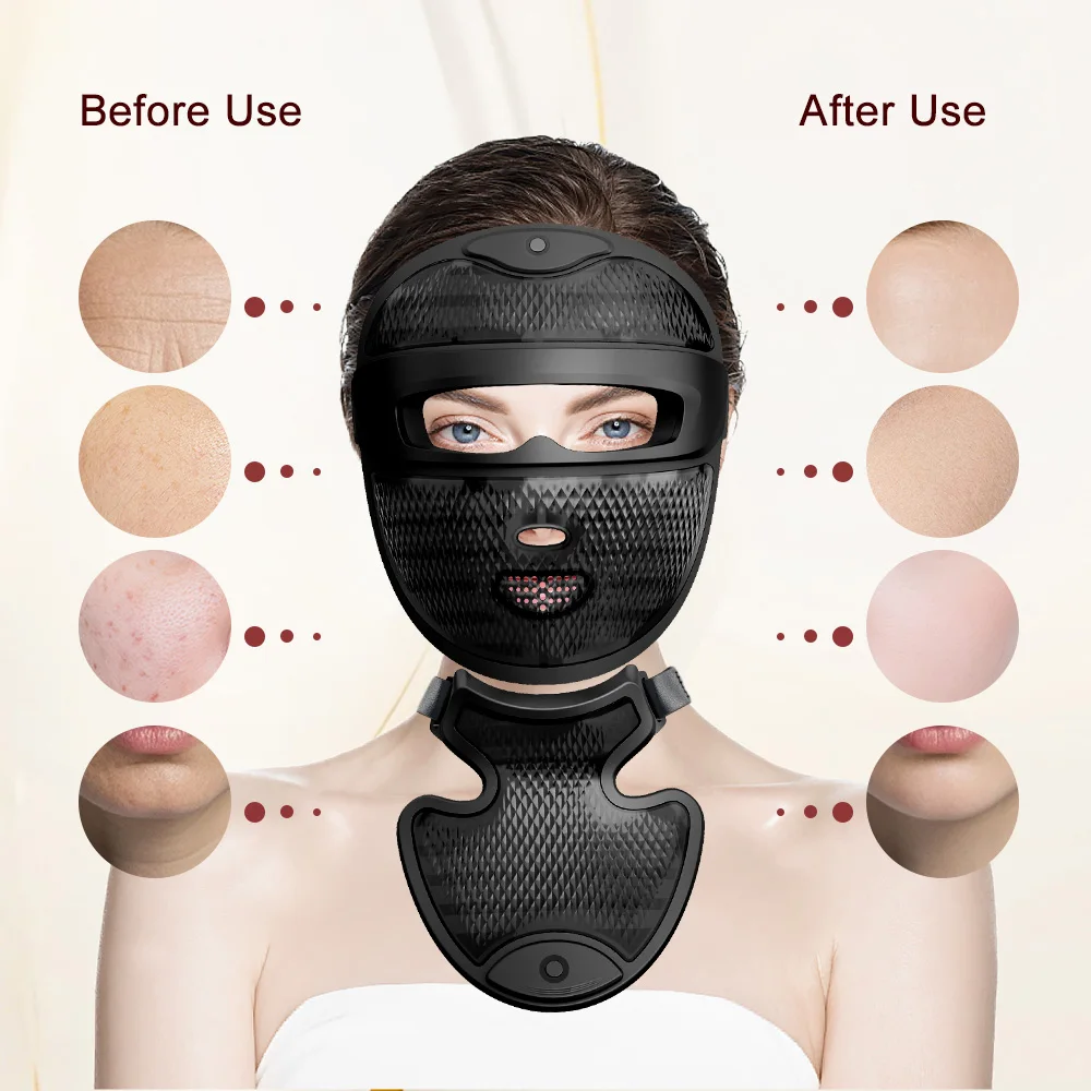 3D LED Beauty Mask 7-in-1 Photon Therapy CE Certified Face Mask with 7 Colors for Skin Rejuvenation