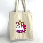 Blue Bag Custom Large Dark Blue Cotton Canvas Tote Bag