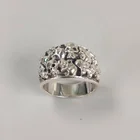 Fine Fashion Jewelry 925 Sterling Silver Ring Men Gold Plated Skull Group Biker Hiphop Party Mens Rings