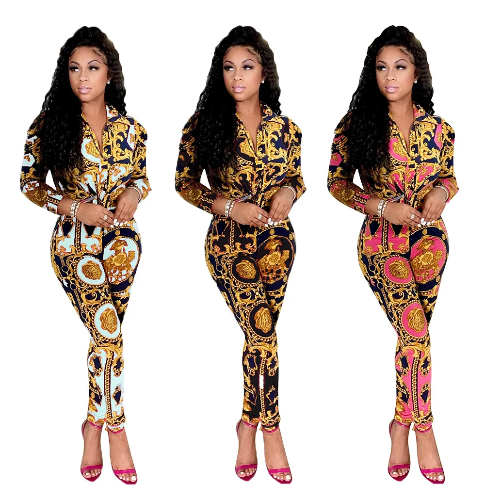 Long Sleeves Printed Casual Tops 
