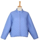 Jacket Casual Thin Quilted Solid Long Sleeve Elegant Custom Logo Jacket For Women
