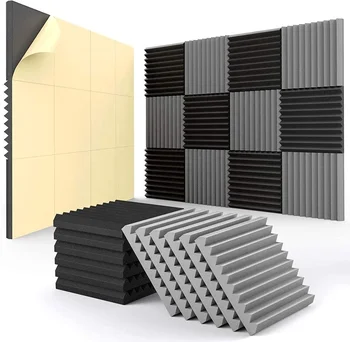 New Arrivals High Quality Black Gray Customize Triangular Groove Acoustic Foam Panels Sound Insulation Panel Acoustic Panels