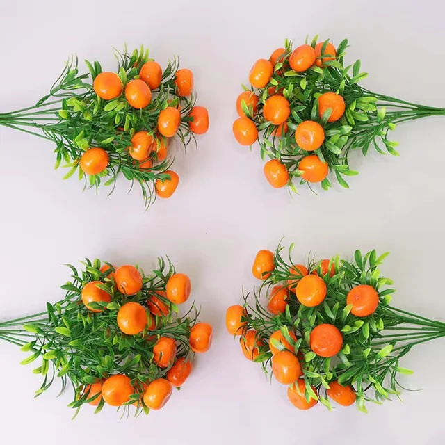 Artificial Fruit Persimmon Branch Simulation Orange Artificial Persimmon For Home Decor