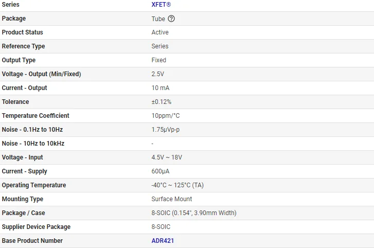 product 25v precision voltage reference adr421arz adr421 sop 8 for industrial instrumentation and medical devices-0