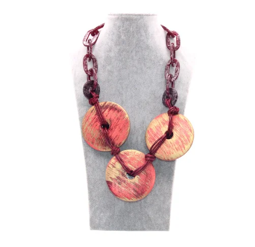 New Design Fashion Women Necklace Jewelry Colorful Acrylic handmade Long Wax Cord Necklace Girls Geometry Necklace.png