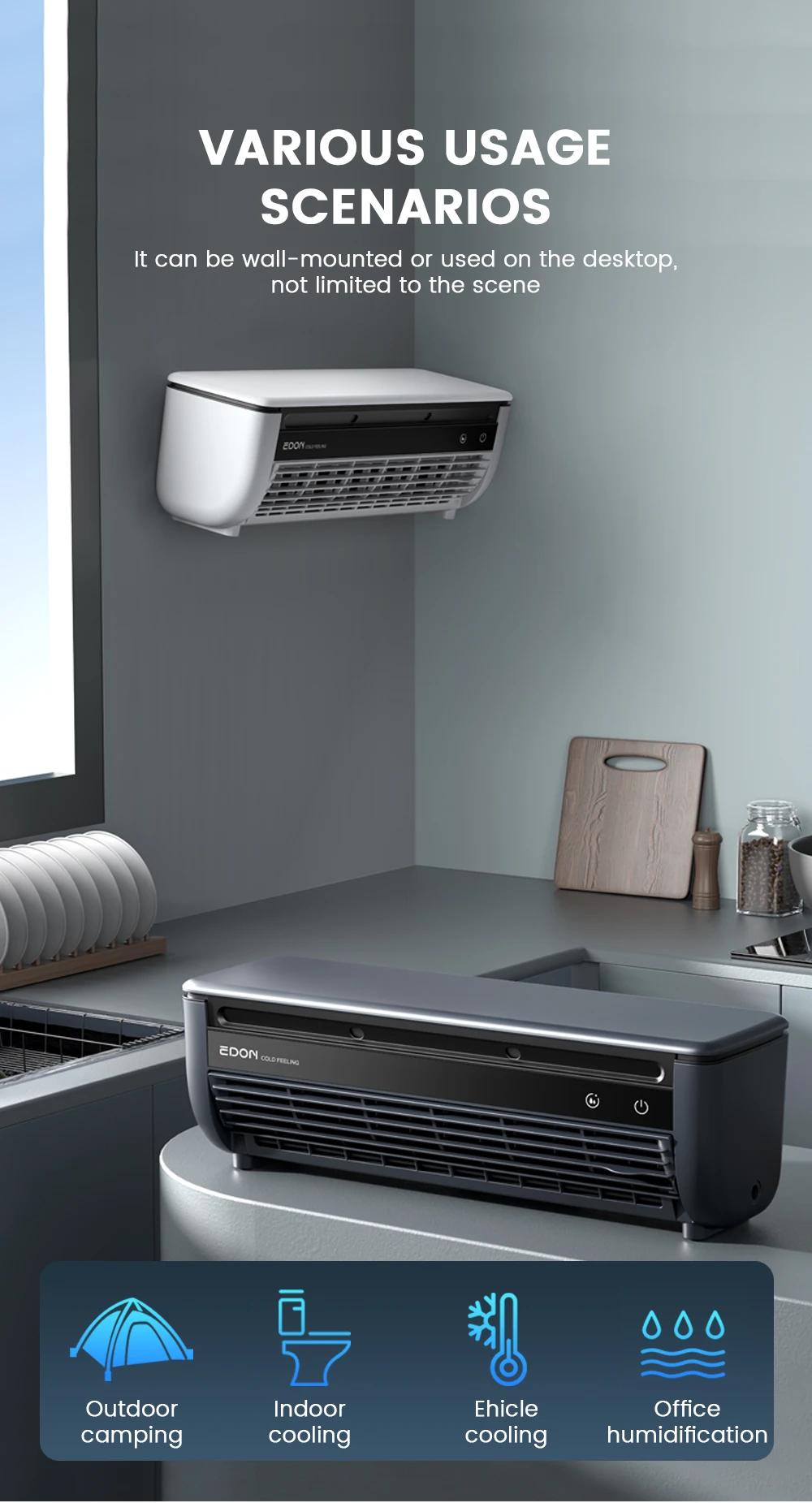 Table Fan, EDON, Portable, Wall - detail 24