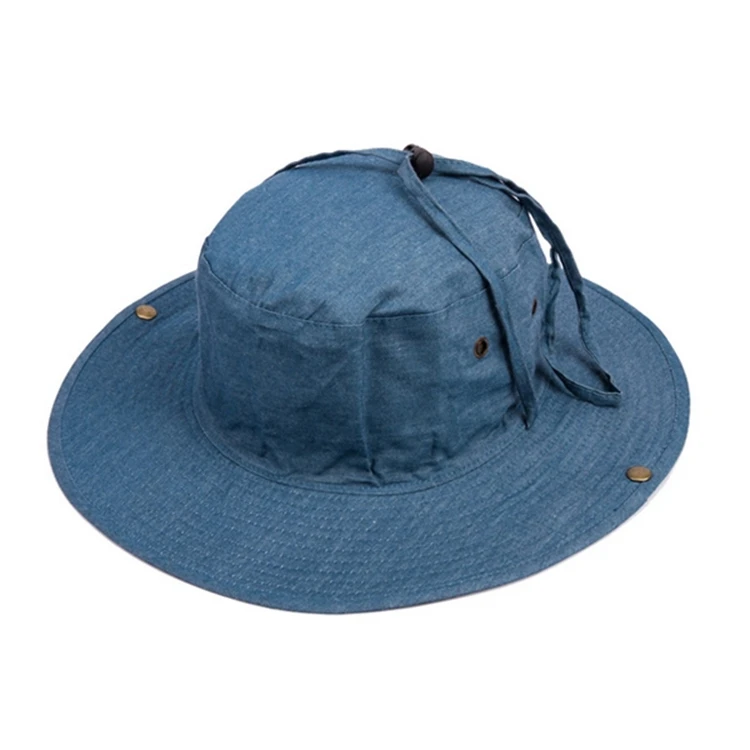 canvas bucket hat with string