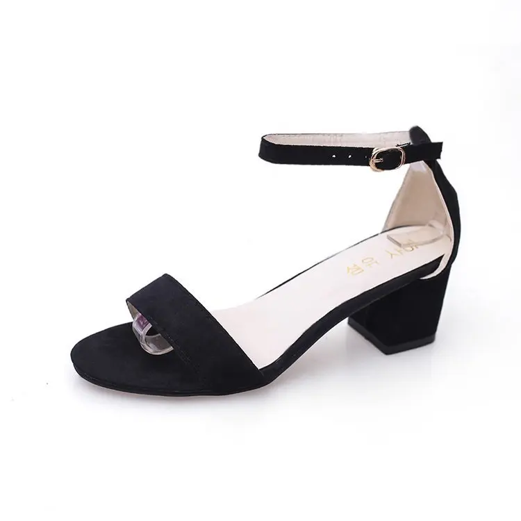 34-41 summer new one-belt women's sandals students can wear thick heels Roman fairy style low-heeled women's shoes