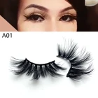 Eyelashes 25mm Mink Eyelashes Vendor 5D Customized Logo Mink Fur Handmade 8 Styles Lashes Real Mink Lashes