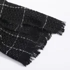 Women Metallic Woven Scarf Fashion Women Acrylic +T/T Roving Yarn With Metallic Plaid Woven Winter Scarf Shawl