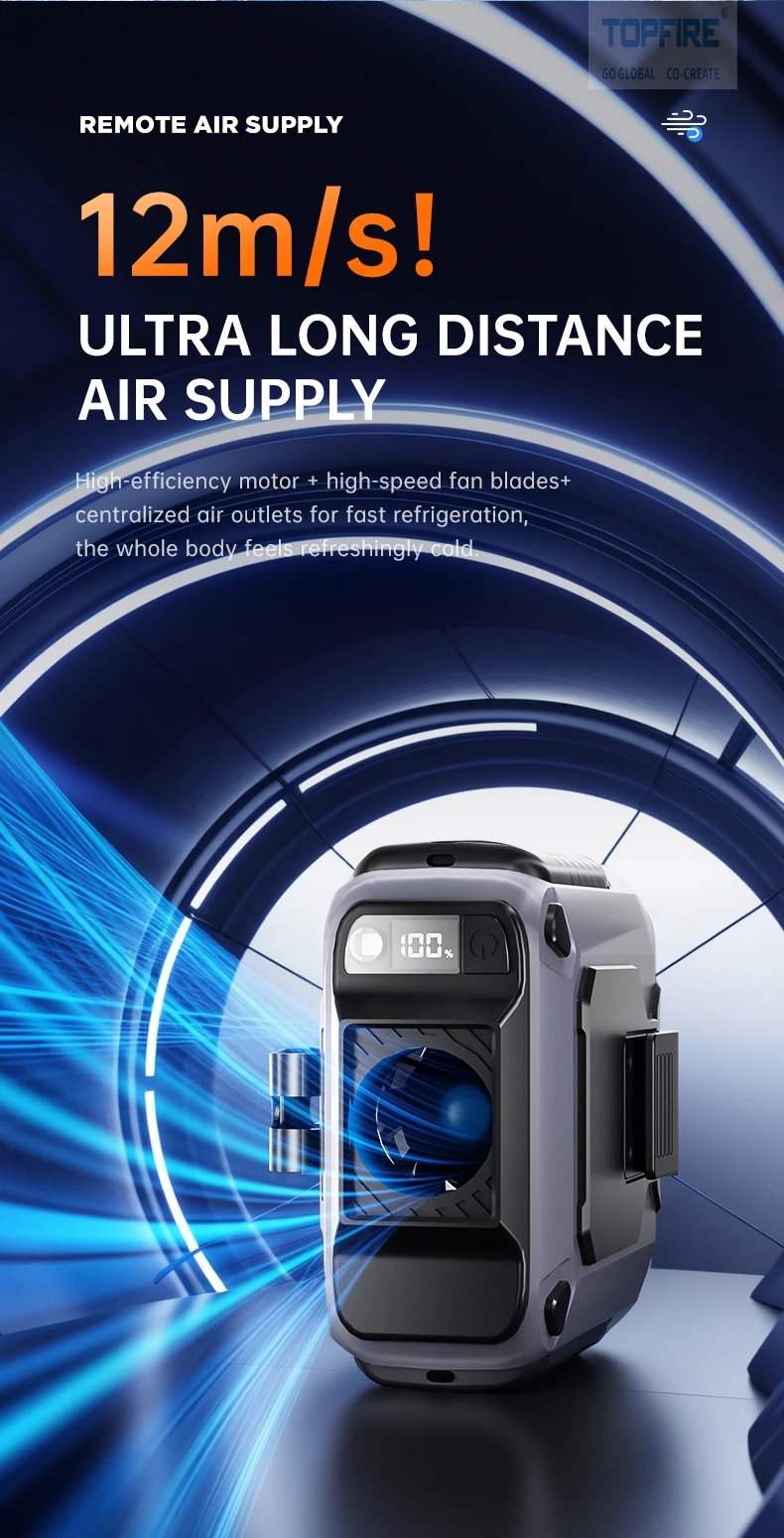 High Speed Wearable Fan, USB, Portable - detail 12