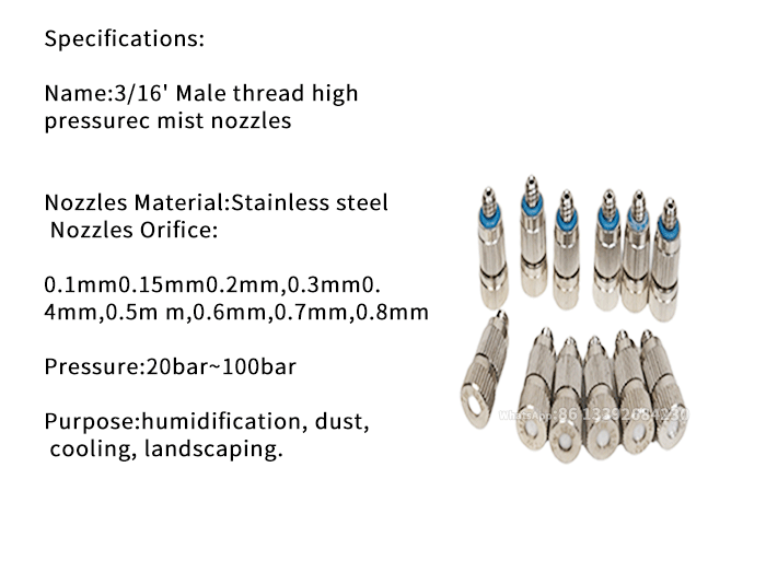 Garden Aeroponics Mist Nozzle Fd Antidrip 50 Micron High Pressure