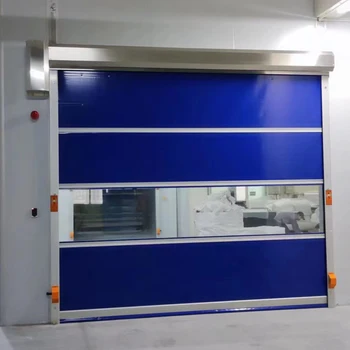 pvc fast door rolling shutter door industrial workshop automatic induction switch password swipe card face recognition