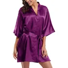 Pajamas Pajamas Satin Pajamas Fashion Women Solid Sex Satin Pajamas