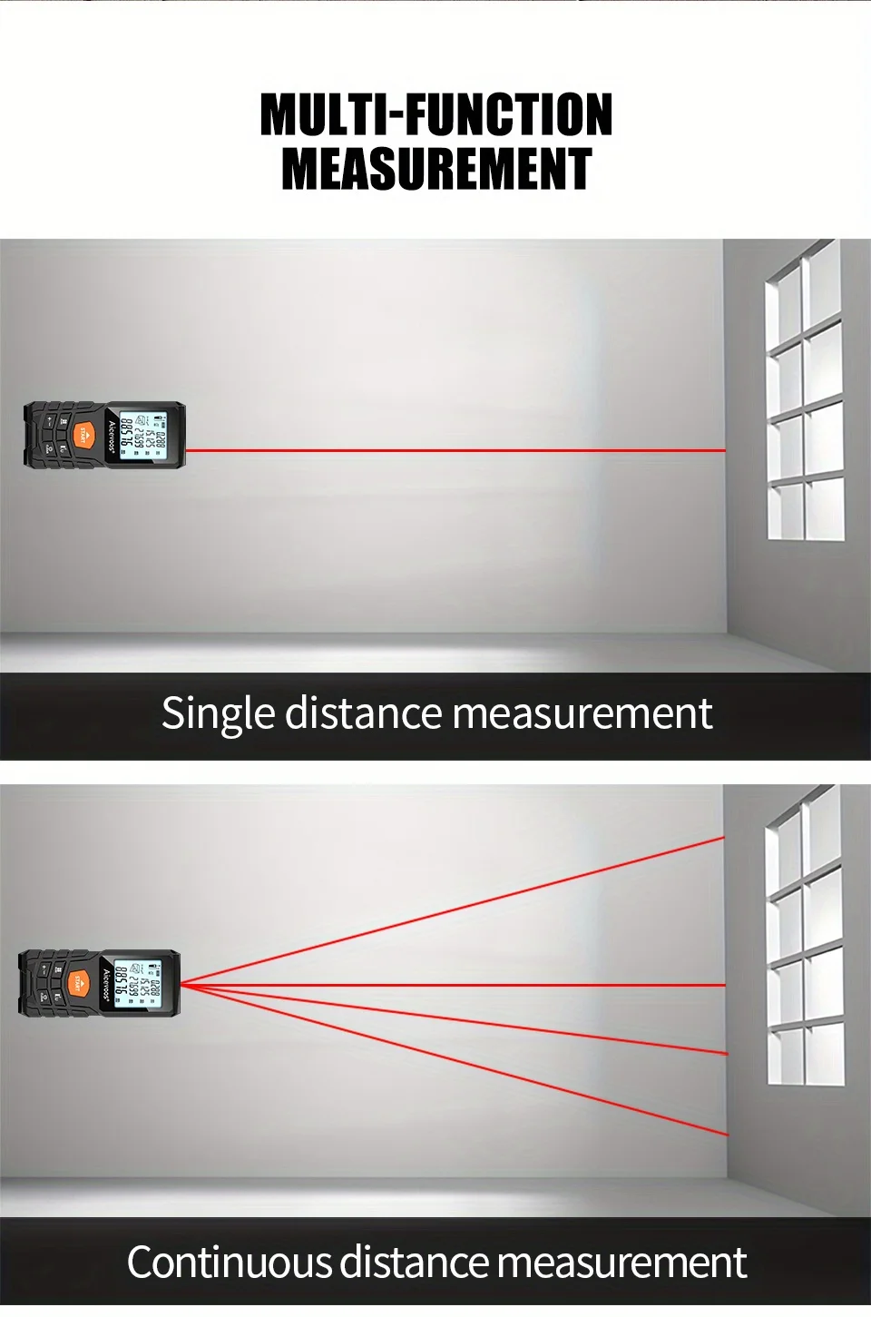 Aicevoos Digital Laser Rangefinder Inch Inch Inch