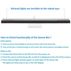 Wii Wii Sensor Bar Wired Wii Console Replacement Wired Infrared IR Ray Motion Sensor Bar
