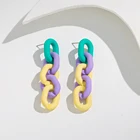 Earrings Earring Fashion Multi Candy Color Long Shape Acrylic Earrings For Women Girl New Earring Jewelry