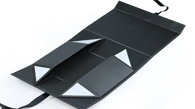 customized magnet paper flat pack box luxury folding magnetic