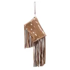 Clutch Bags Clutch Clutch Handbag Axis Deer Hide Clutch Women Hand Bags Leather Fringe Handbags Purse Ladies
