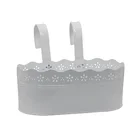 Flower Pot Garden Metal Iron Hanging Flower Pot For Railing Fence Garden Balcony