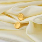 Studs INS Smooth Gold Round Studs Women's Lentil Button Shape Glossy Studs Stainless Steel Earrings