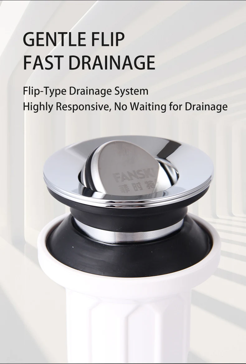 Modern Stainless Steel Pop-Up Drain Accessory for Hotels Serving Floor Basin Drain Strainer Pop-Up Stopper for Bathroom supplier