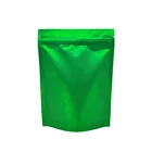 Green Zipper Bag Matte Green 2 Sided Foil Mylar Stand Up Zip Lock Pouch 100pcs/Pack