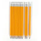 Pencil School Customized Logo 7 Inches Poplar Wood Hexagonal Yellow HB Pencil With Eraser For Office And School
