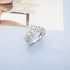 Ring White Gold Engagement Rings Luxury Wedding Bridal Ring Fancy Diamonds Genuine 18k White Gold Engagement Ring