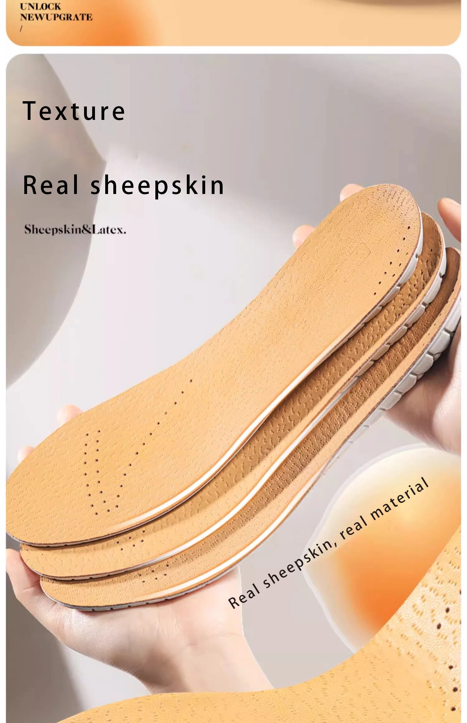 Summer New Product Top Layer Sheepskin Latex Insole Genuine Leather Sweat Absorbent Shock Absorbent Non Tiring Non Smelly Feet Summer New Product Top Layer Sheepskin Latex Insole Genuine Leather Sweat Absorbent Shock Absorbent Non Tiring Non Smelly Feet