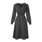 Long Dress Dress 2021 Elegant Chiffon Long Sleeves Bohemian Floral Career Dress