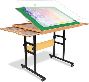 OEM/ODM Customized Puzzle Table with Drawers and Folding Metal Legs 1500 Pieces Jigsaw Puzzle Table Portable Jigsaw Puzzle Board