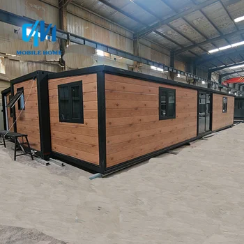 Folding Container Glass Wall Container Villa Home House Modern Prefabricated Portable Home Newly Designed 40 Ft Prefab Villas