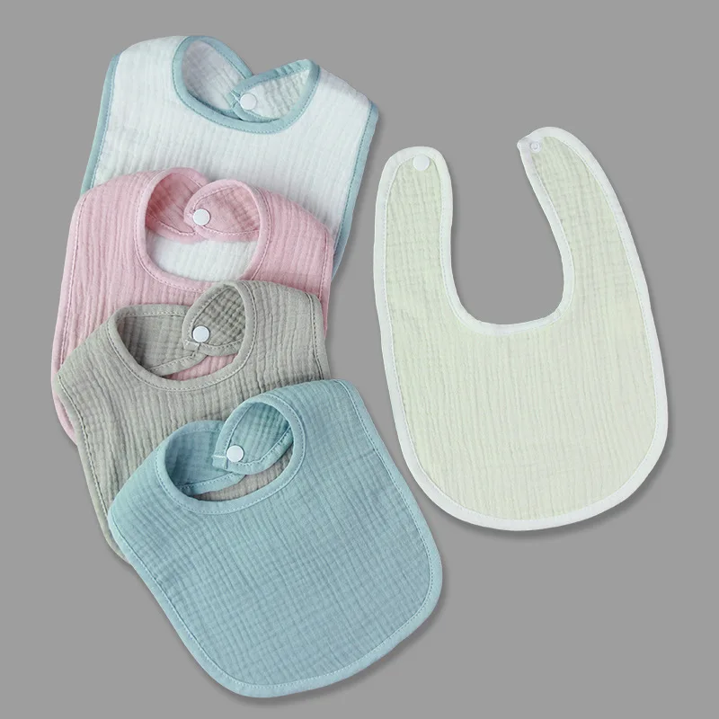 manufacturer baby bib custom 2022 New Baby Bibs 100% Cotton Plain Baby Burp Clothes Cotton Saliva Towel