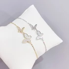 Jewelry Shell SL60464 Fashion Design Gold Plated Brass Women Jewelry Shell Butterfly Charm Bracelets