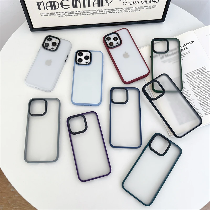 Wholesale Mobile Phone Case For iPhone 15 Translucent Matte Phone Cover For iPhone 15 14 13 12 11 Pro Max Xs Xr Xs Max 7 8 Plus