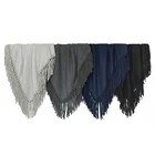 Custom Hot Sale Women Pashmina Scarf Fringe Shawl Plain Soild Winter Color Cashmere Scarf