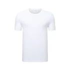 T-shirt 100% Cotton 2021 Summer New Style Casual Round Neck Solid Color T-shirt Unisex 100% Combed Cotton