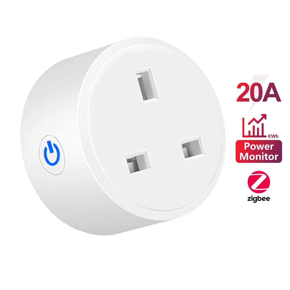 Smart Wifi ZigBee Plug Socket Outlet Timer Light Switch Work w/Alexa Google Home 