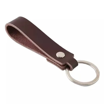 Real Leather Keychain Custom High Quality Log Brand Company Promotion Gift