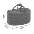 Baby Bag Collapsible Custom Multi-function Baby Cotton Rope Diaper Bag With Divider