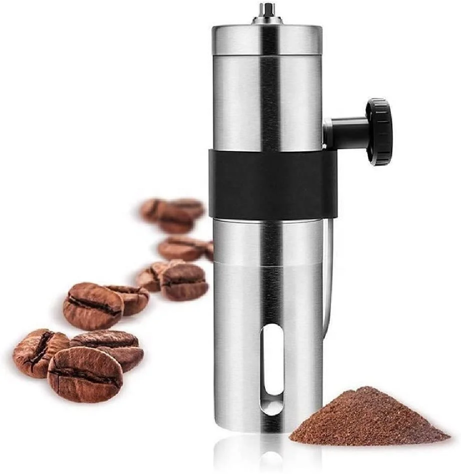  New Arrivals High Quality 304 Stainless Steel Adjustable Ring Coffee Mill Grinder Manual Mini Portable Coffee Grinder