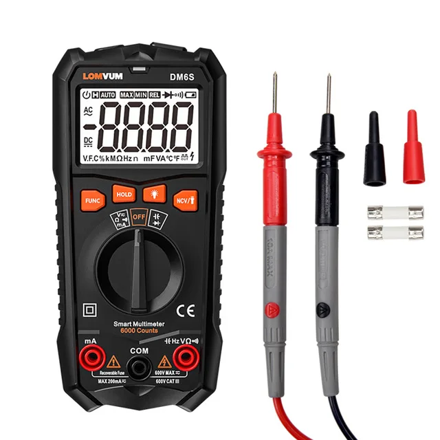 Lomvum Ncv Digital Multimeter Counts Auto Ranging Ac Dc Voltage