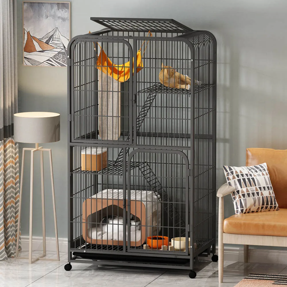 Steel wire cat cage in 3 colours