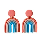 Earrings Earrings Wholesale Boho Jewelry Statement Handmade Clay Earrings Rainbow Polymer Clay Earrings