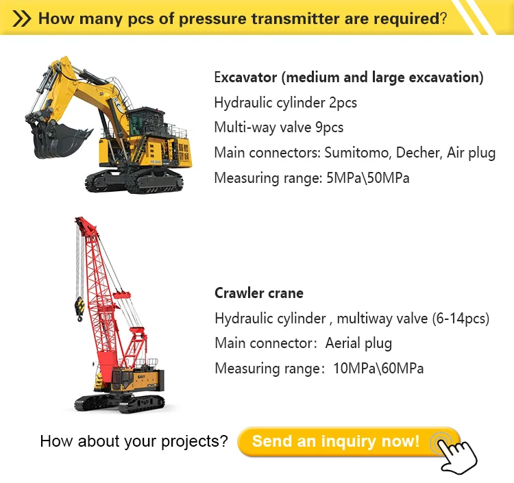 Excavator Truck Hydraulic Oil Fuel Engine Pressure Sensor For Excavator