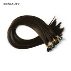 Hair Extension Factory Price Shedding Free Double Drawn Brazilian Virgin Hair Flat Tip Hair Extension