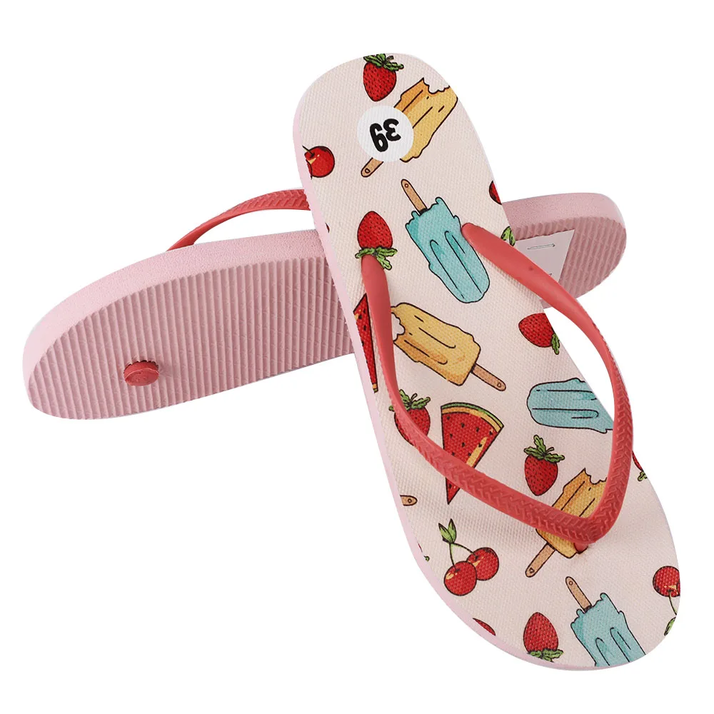 Customized MOQ 1000 pairs womens flip flops flexible PE soft ladies flat slipper for summer outdoor indoor use custom flip flops