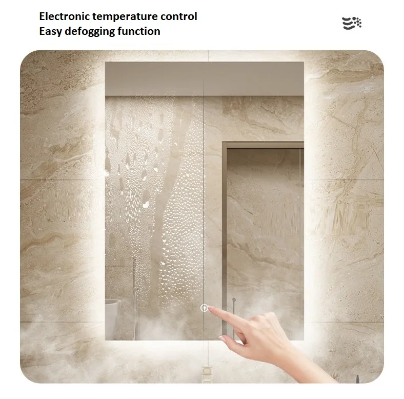 Modern Illuminated Backlit Lighted Decorative Rectangle Bathroom LED Mirror Wall Mounted Lighted Mirror